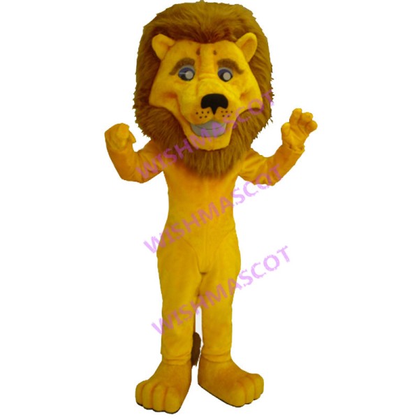 Eli The Yellow Lion Mascot Adult Costume 