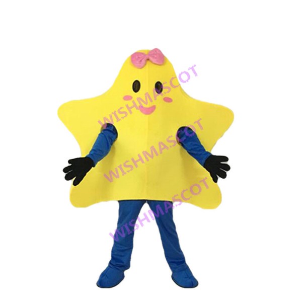 Cute Cartoon Yellow Star Girl Mascot Costume 