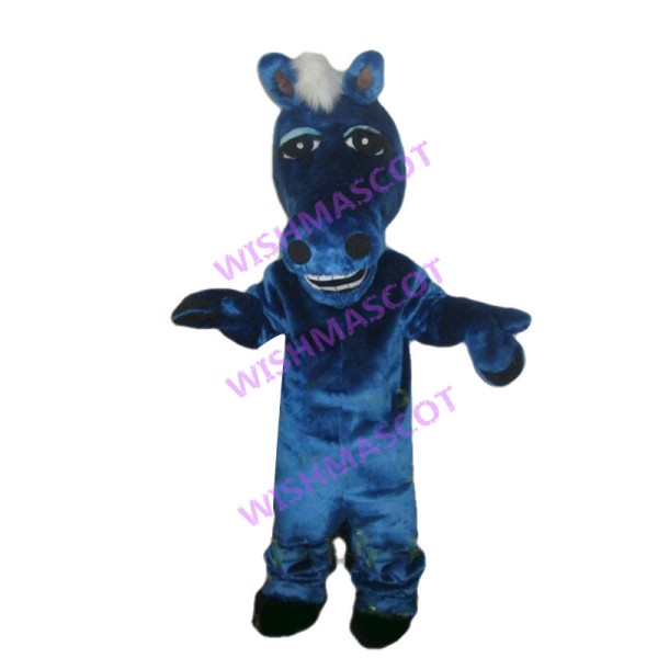 Navy Blue Horse Mascot Costume 
