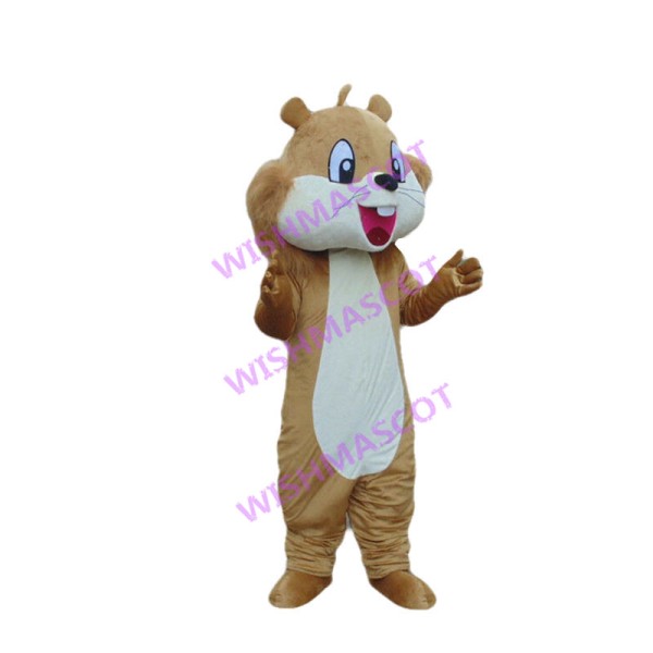 Lovely Cartoon Light Brown Baby Squirrel Mascot Costume 