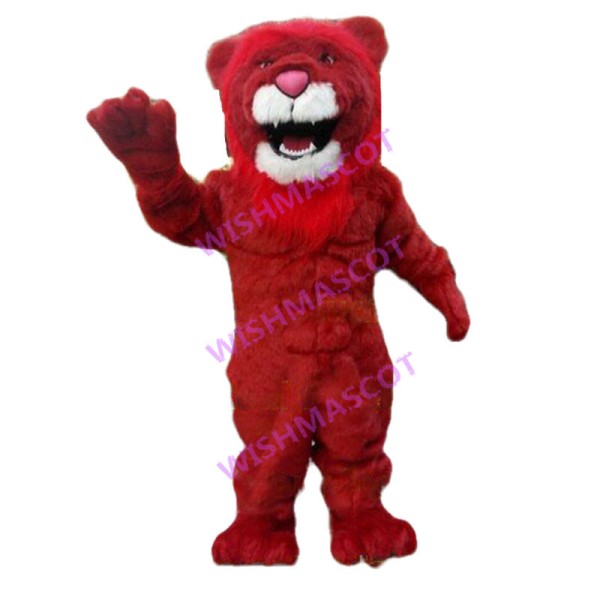 Fierce Power Red Lion Mascot Costume 