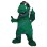 Green Fur Dinosaur Mascot Adult Costume 