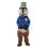 Lovely Cartoon American Police Squirrel Mascot Costume 