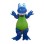 Blue Dinosaur Mascot Adult Costume 