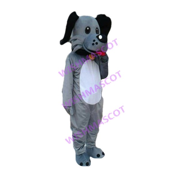 Lovely Grey Dog Mascot Costume 