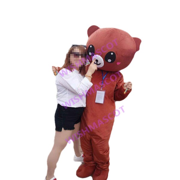 Cute Brown bear Mascot Adult Costume 
