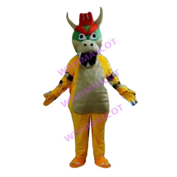 Lively Cartoon Dragon Bowser Super Mario Mascot Costume  