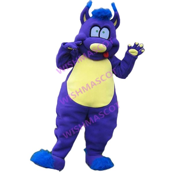 Lovely Purple Monster Mascot Adult Costume 