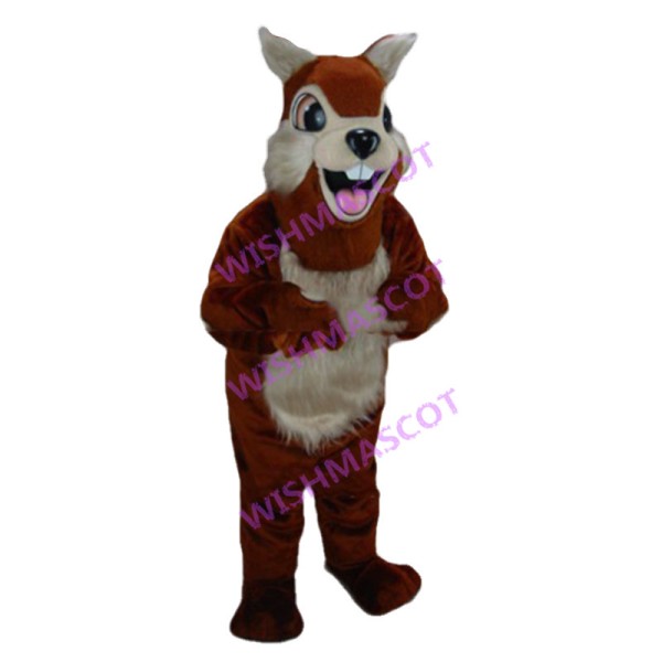Happy Chipmunk Animal Mascot Adult Costume 