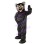 Happy Black Wolf Mascot Costume 