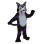 Howling Black Wolf Mascot Costume 