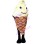 Lightweight Cartoon Creamy Ice Cream Cone Mascot Adult Costume 