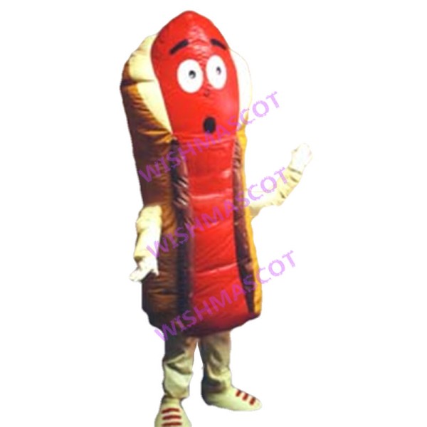 Curious Cartoon Hot Dog Mascot Adult Costume 