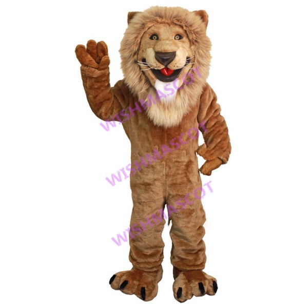 Happy Lion Mascot Costume 