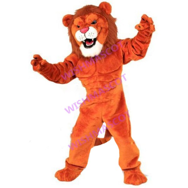 Power Red Lion Mascot Costume 