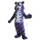 Adult Cartoon Purple Tiger Mascot Costume 