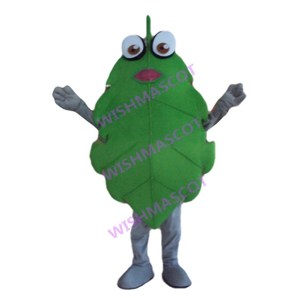 Huge Cartoon Green Leaf Mascot Adult Costume 