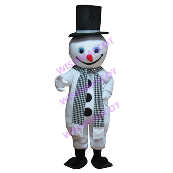 Gentleman Snowman Mascot Costume 
