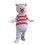 Adult Cartoon Eden White Bear Clown Mascot Costume 