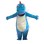 Fierce Blue Dinosaur Mascot Adult Costume 