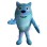 Toodee the Blue Cat Dragon Mascot Costume 