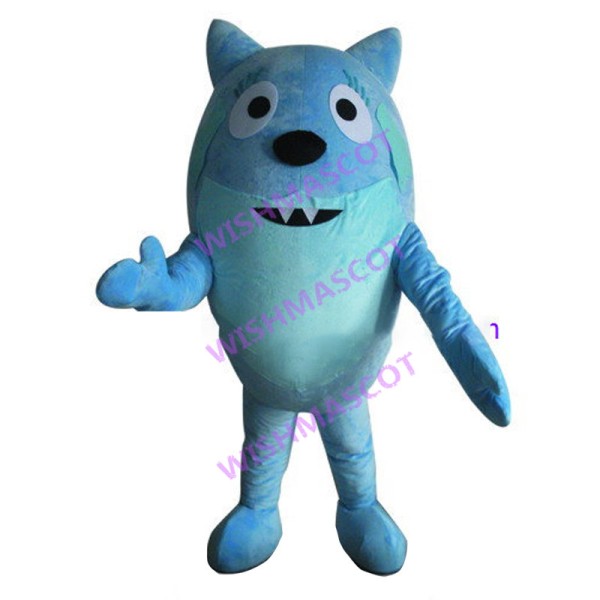 Toodee the Blue Cat Dragon Mascot Costume 
