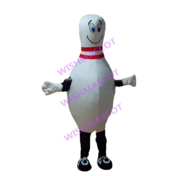 Lightweight Cartoon Bowling Pin Mascot Adult Costume 