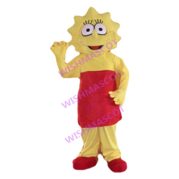 Intelligent Lisa Simpson Mascot Costume 