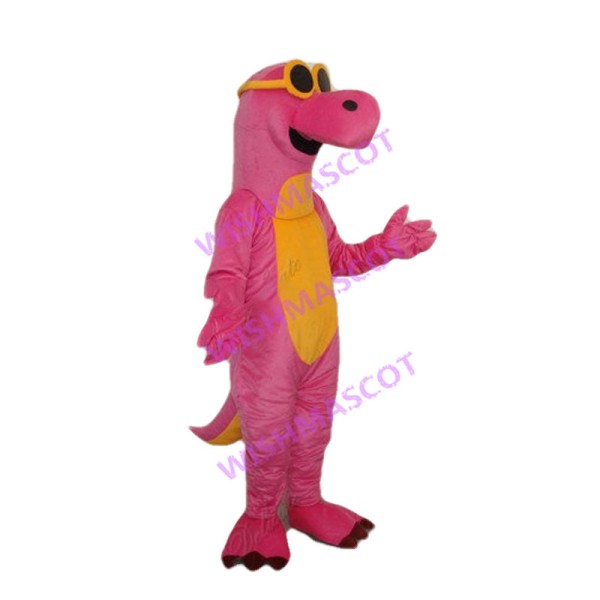Cool Pink Dragon Mascot Costume 