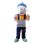 Cartoon Hippo Boy Mascot Costume 