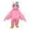 Pink Owl With Blue Hairpin Mascot Costume 