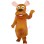 Brown American Bully Pitbull Mascot Costume 