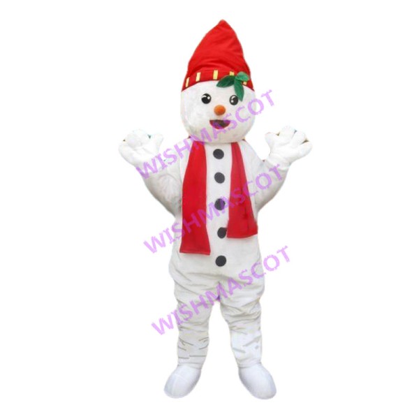 Christmas Carnival Snowman Mascot Adult Costume 