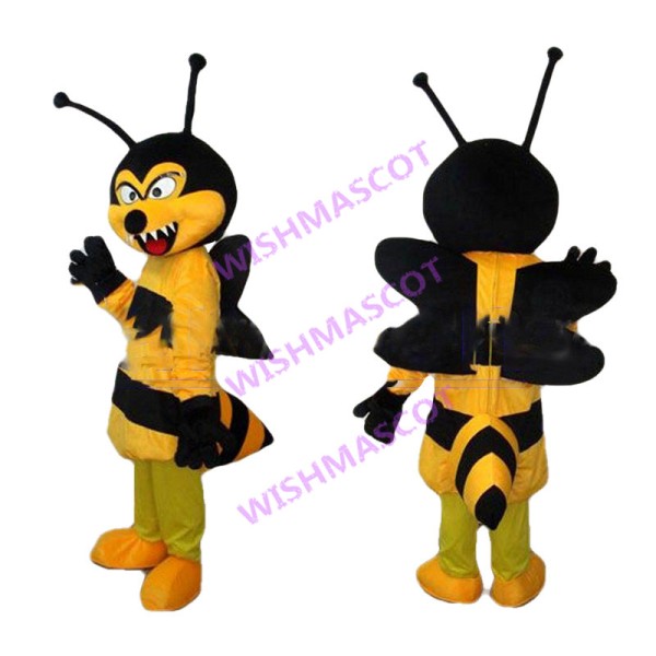 Thin Teeth Fierce Bee Mascot Costume 