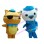 Barnacles the Brave Polar Bear Captain & Kwazii the daredevil Cat Mascot Costume 