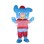 Lovely Cartoon Blue Square Face Bear Mascot Costume 