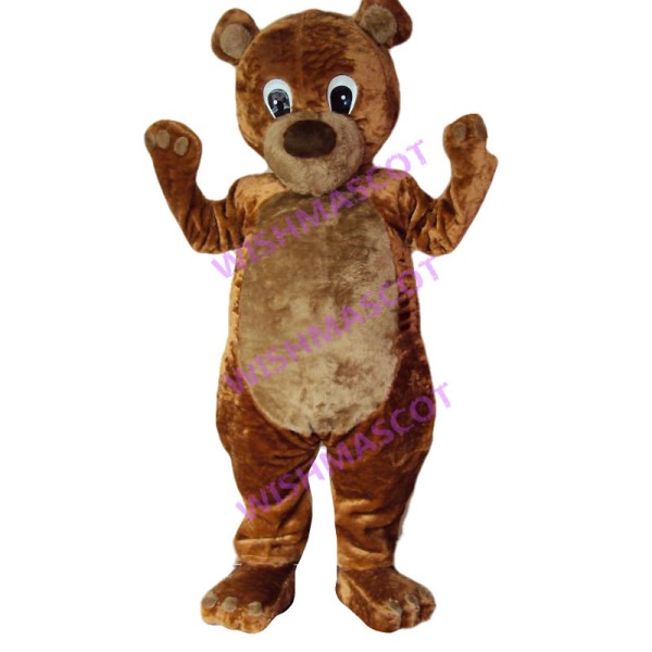 Brown Bear Baby Mascot Adult Costume 
