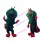 Lovely Cartoon Lovers Green Caterpillar Mascot Costume 