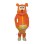 Timid Cartoon Orange Dog Mascot Costume 