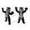 Fierce Black Wolf Mascot Costume 