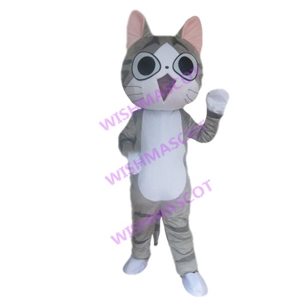Cute Grey & White Kitten Chi Mascot Costume 
