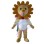 Adult Cartoon Khaki Lion Mascot Costume 