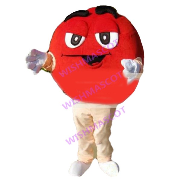 Adult Cartoon Red Bean Mascot Costume 