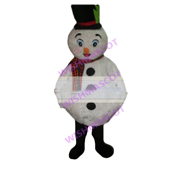 Christmas Carnival Snowman Mascot Costume 