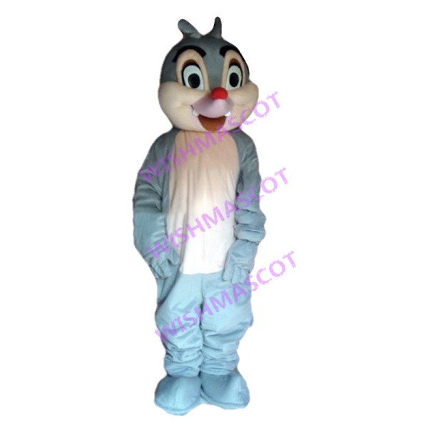 Lovely Cartoon Blue Bunny Mascot Costume 