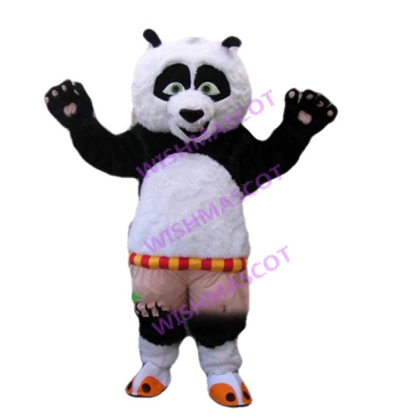 Adorable Furry Kung Fu Panda Mascot Costume 