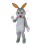 Lovely Cartoon Grey Bunny Mascot Adult Costume 