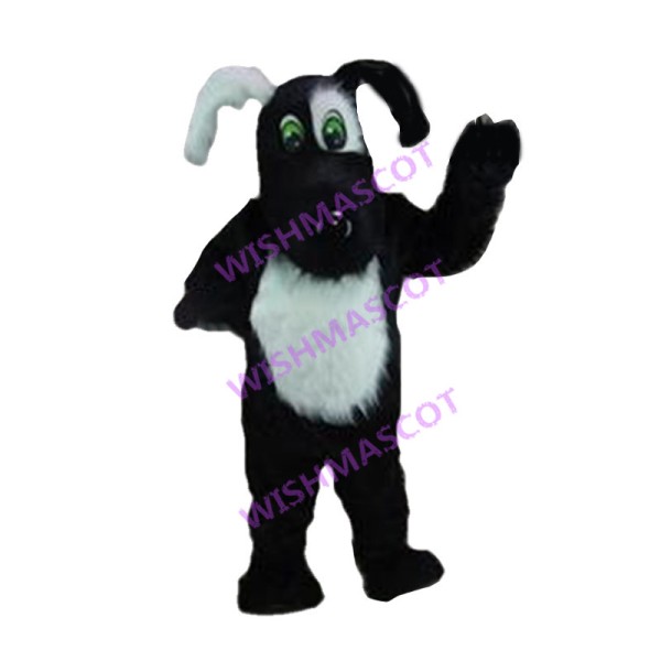 Black & White Dog Mascot Costume 