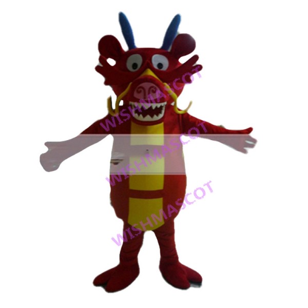 Red Chinese Dragon Mascot Costume 