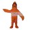 Cool Orange Starfish Mascot Costume 
